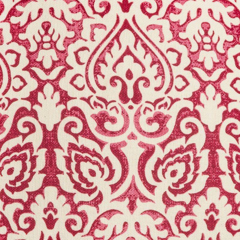 22"x22" Oversize Poly Filled Damask Square Throw Pillow Red - Rizzy Home: Cotton, Knife Edge, Zipper Closure