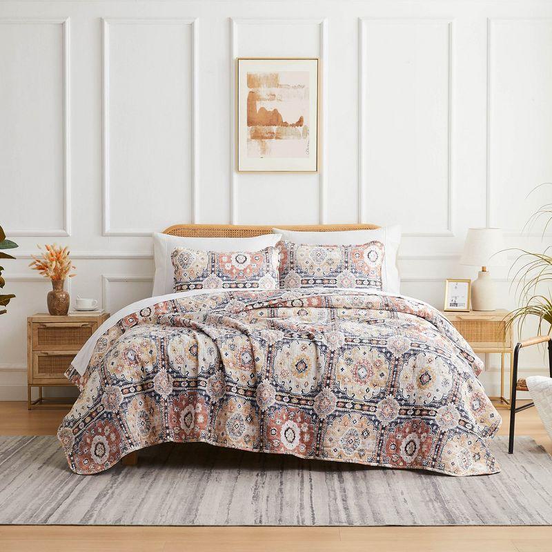 Southshore Fine Living Kilim Oversized 2-Piece Quilt Set Natural Twin / Twin XL