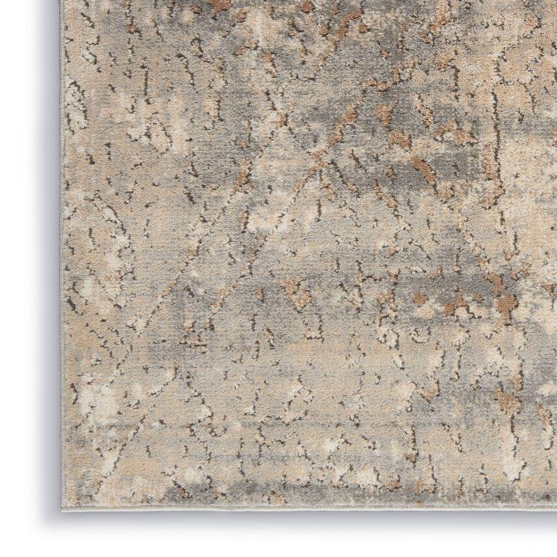 Nourison Concerto Abstract Contemporary Area Rug Beige Grey 5'3" x 7'3"