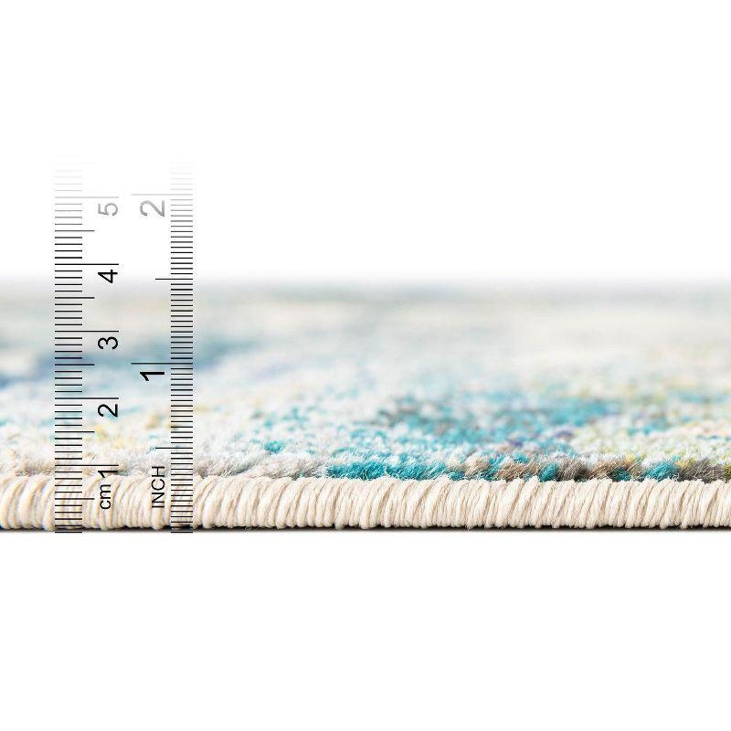Unique Loom Chromatic Collection Area Rug - Avalon (4'  Square Light Blue/Gray)