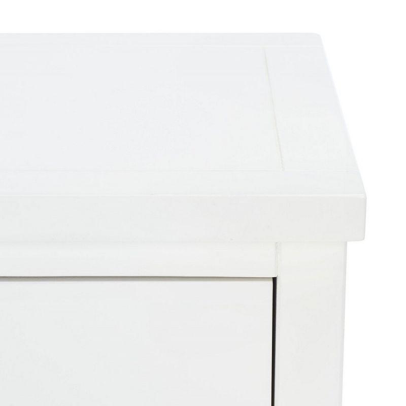 Abel Nightstand with Storage Drawers - White - Safavieh.