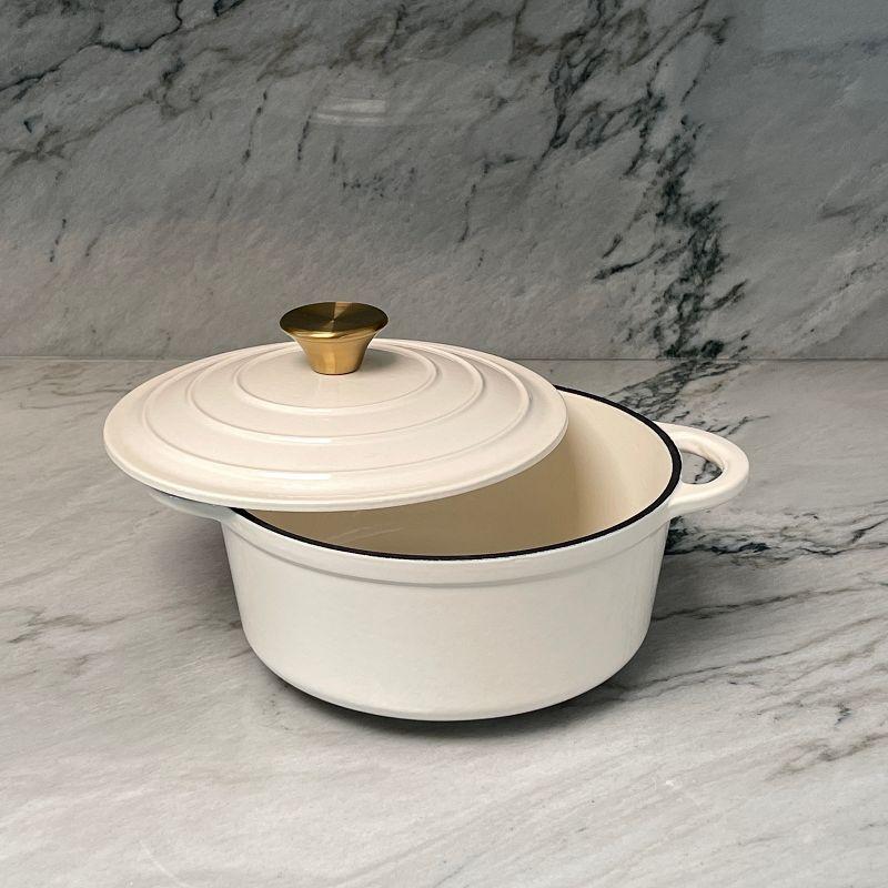 Lexi Home Enameled 2.8 Qt. Cast Iron Dutch Oven