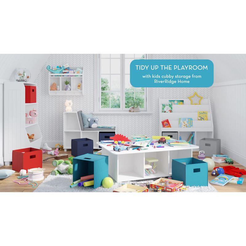 RiverRidge Kids 2pc Fabric Collapsible Storage Cube Organizers with Handles for Playroom Organization