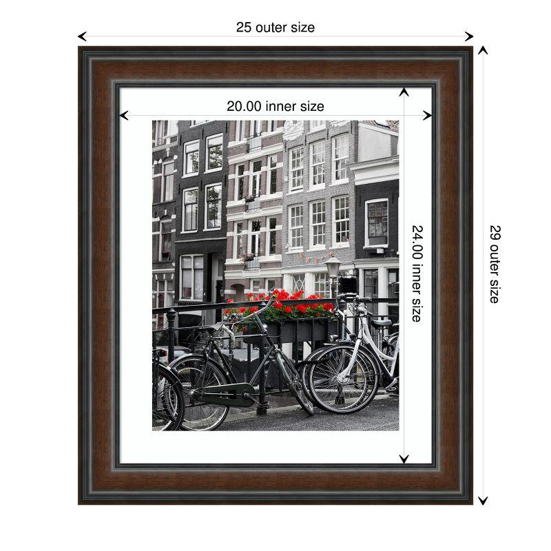 Amanti Art Cyprus Walnut Wood Picture Frame Opening Size 20x24 in. (Matted To 16x20 in.)