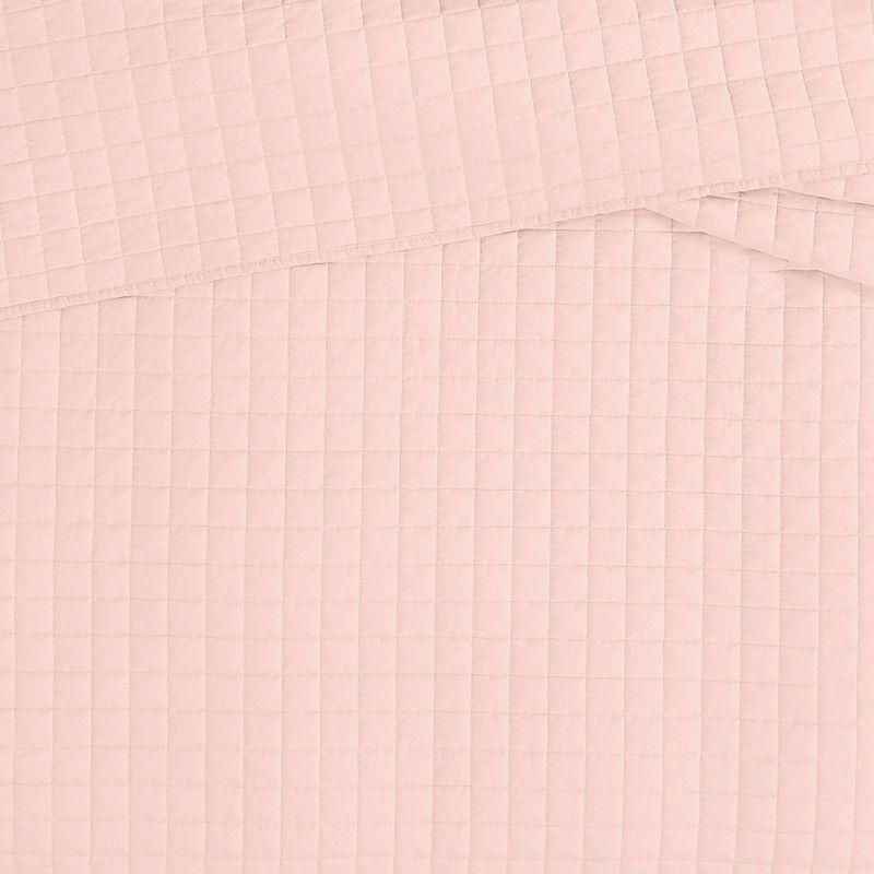 Brooklyn Loom 3pc King Flax Linen Quilt Set Blush
