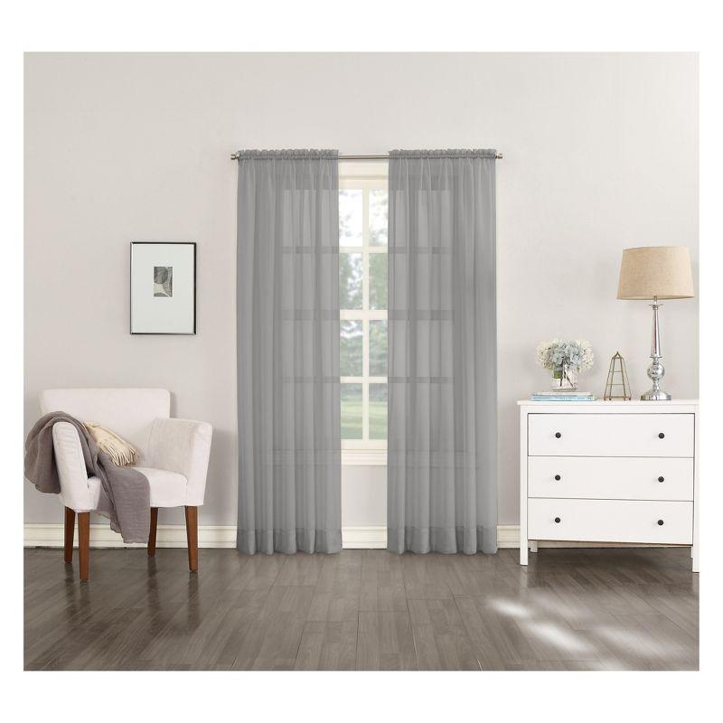 No. 918 Sheer Emily Voile Rod Pocket Curtain Panel