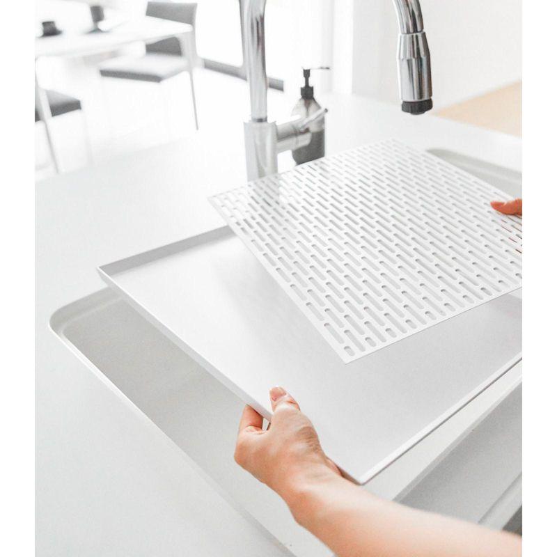 Yamazaki Home Yamazaki Home Sink-Side Draining Mat - Kitchen Dish Rack Tray Drainer, Plastic