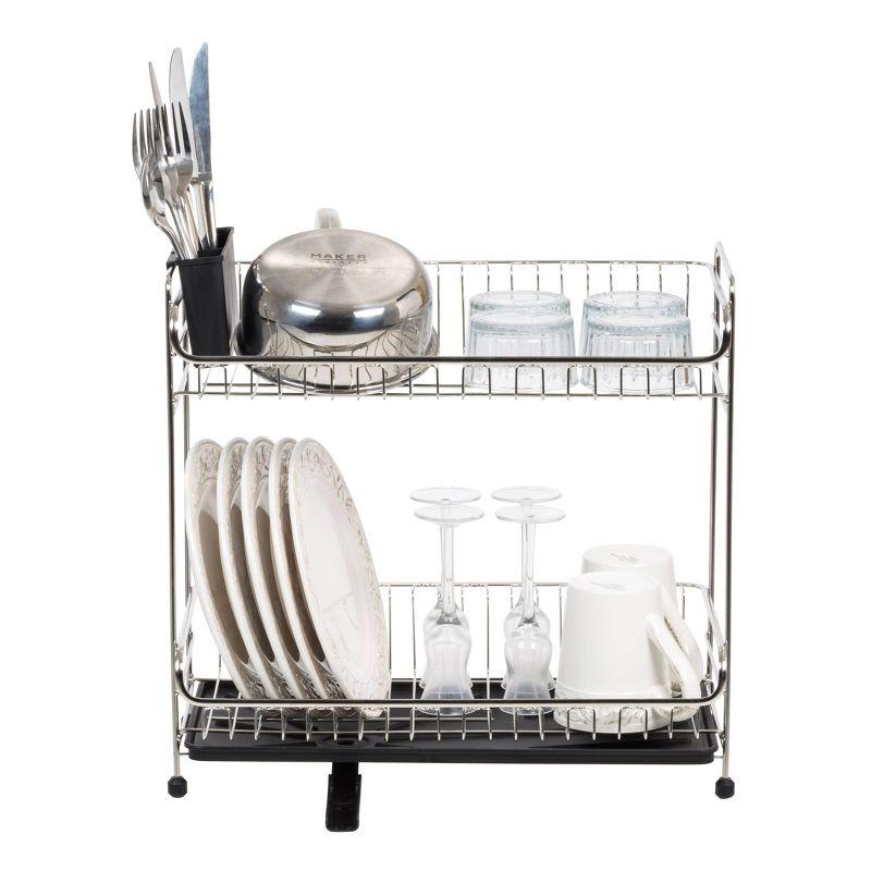 IRIS 2 Tier Stainless Steel Compact Dish Rack