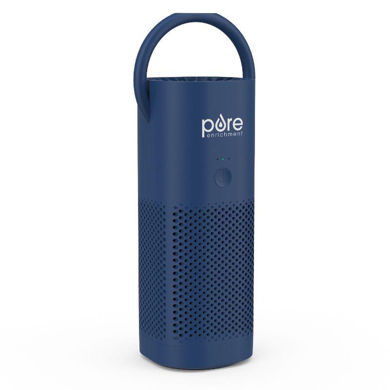 Pure Enrichment Pure Zone Mini Personal Air Purifier Blue: HEPA Filter, USB Powered, Captures Dust & Smoke, 5-Year Warranty