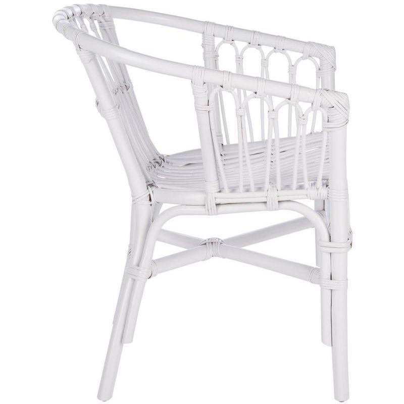Adriana Rattan Accent Chair - Set of 2 - ACH6505 - White - Safavieh