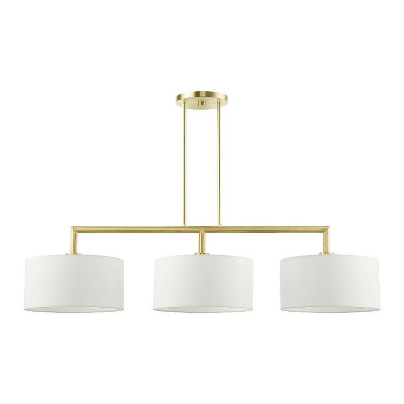 Livex Lighting Meridian 3 - Light Chandelier in  Satin Brass