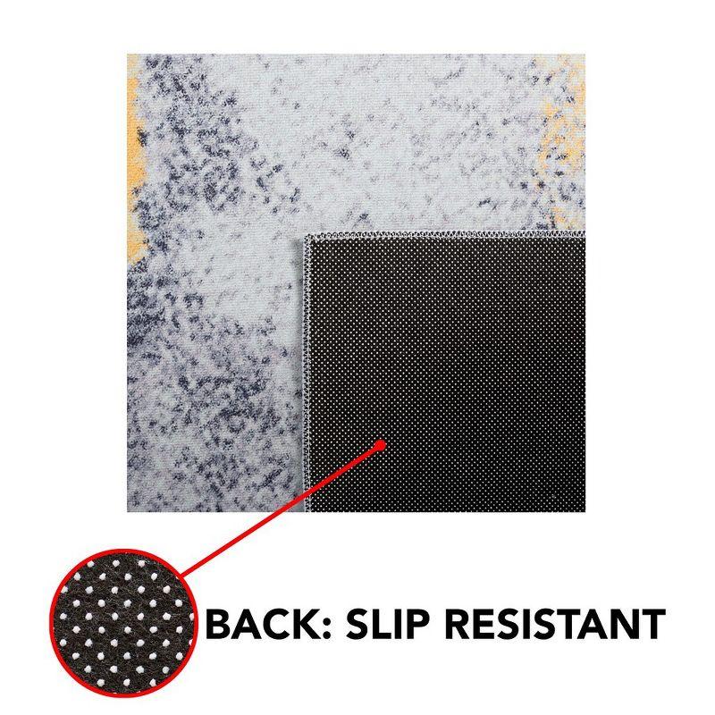 Tacoma TAC803 Power Loomed Machine Washable Area Rug - Grey/Gold - 6'x9' - Safavieh.