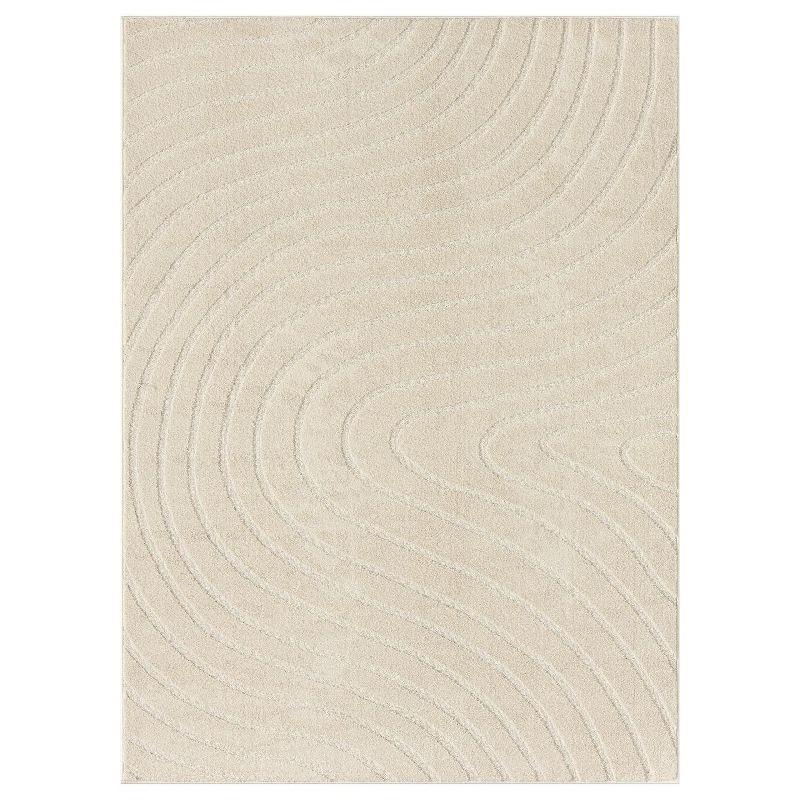 Luxe Weavers Modern Geometric Wave Area Rug