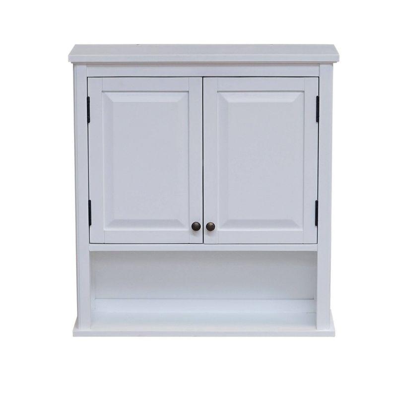 29"x27" Dorset Wall Mounted Bath Storage Cabinet White - Alaterre Furniture