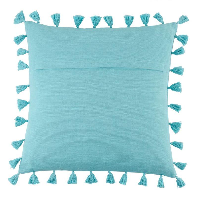 Saro Lifestyle Tassel Throw Pillow With Poly Filling