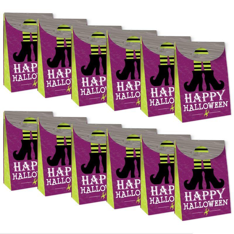 Big Dot of Happiness Happy Halloween - Witch Gift Favor Bags - Party Goodie Boxes - Set of 12