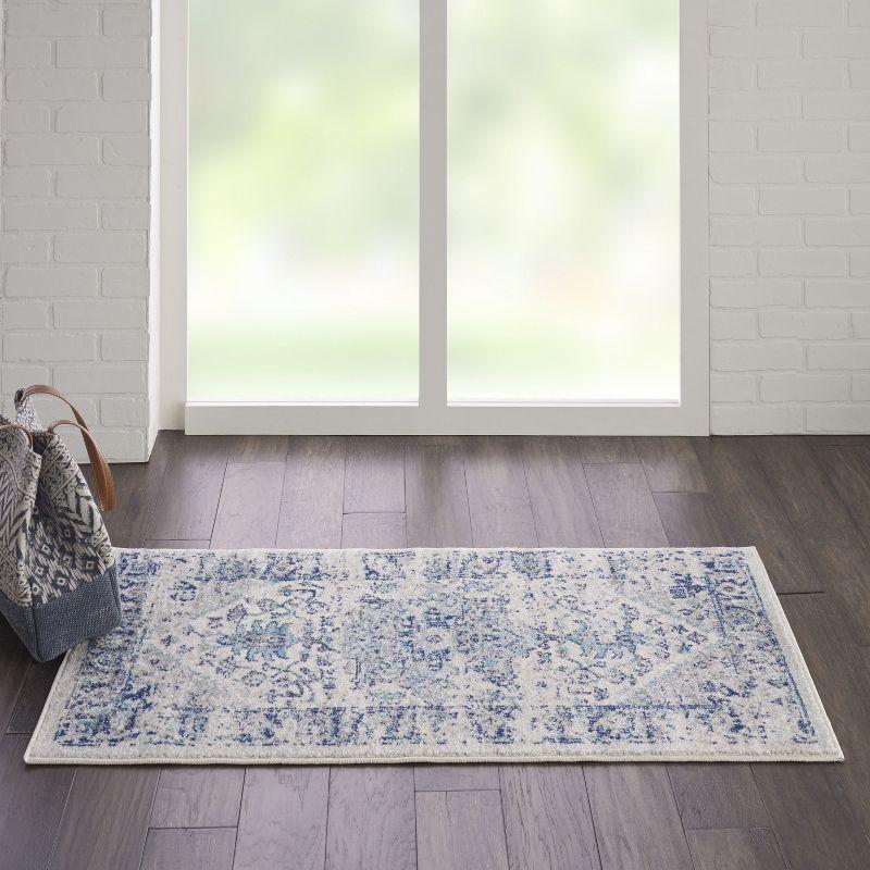 Nourison Tranquil Persian Indoor Rug Ivory Light Blue 2' x 4'