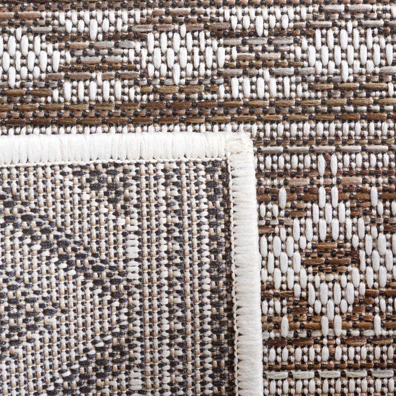 Havana Light Brown and Ivory 8' x 10' Synthetic Indoor/Outdoor Rug