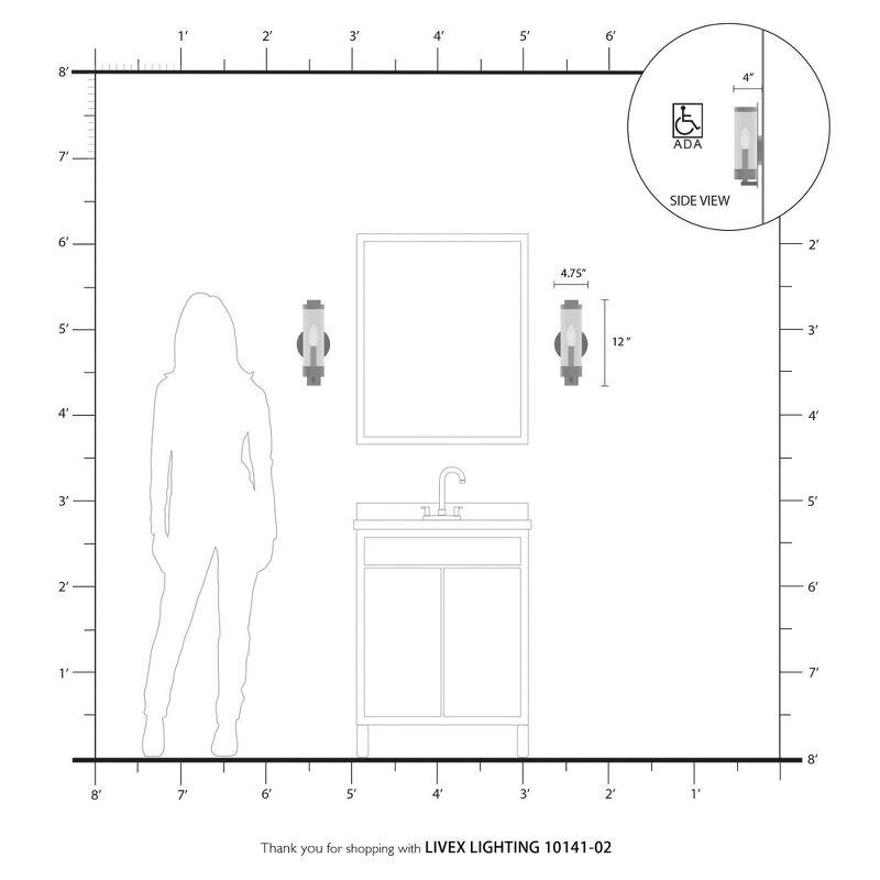 Everly Quinn Bernd Steel Candle Wall Light