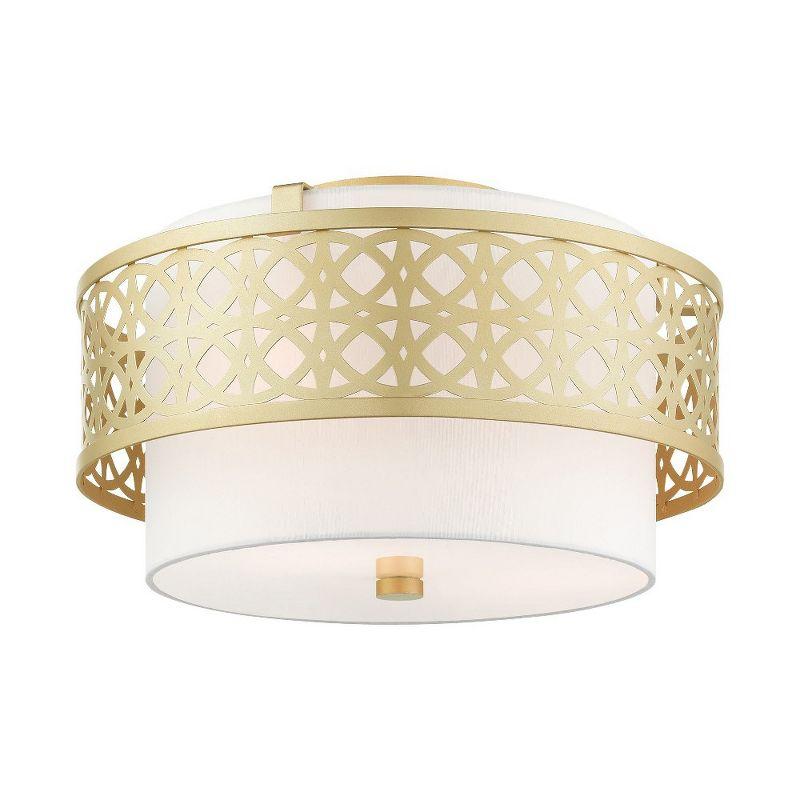 Soft Gold Steel Drum Ceiling Flush Mount Light