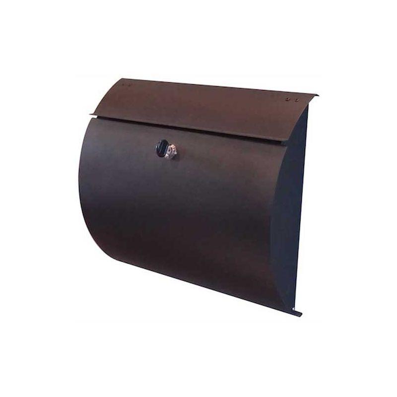 Black Locking Wall Mounted Steel Mailbox