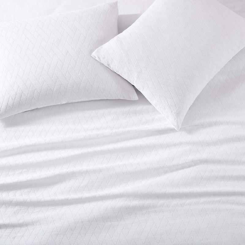 Tommy Bahama Wicker Solid White Duvet Cover Set