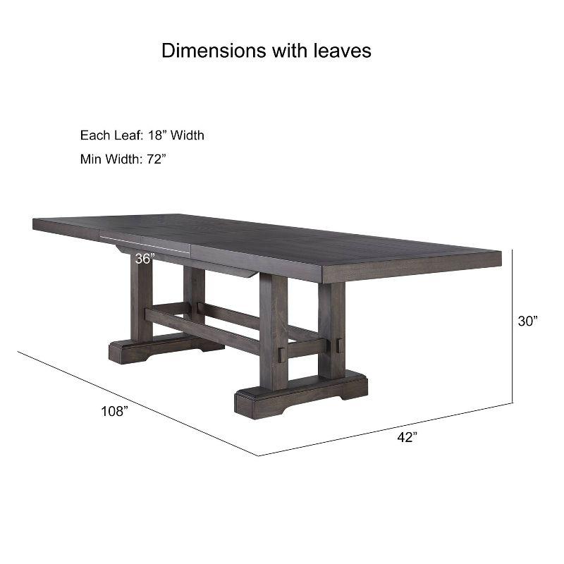 9pc Napa Dining Set Dusky Cedar - Steve Silver Co.: Farmhouse Style, Double Pedestal, Upholstered Chairs