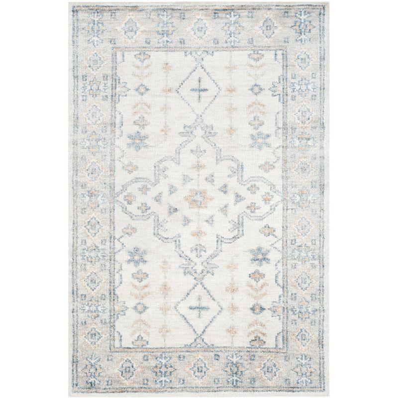 Maharaja MHJ441 Hand Knotted Area Rug - Ivory/Blue - 4'x6' - Safavieh.