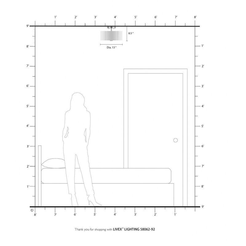 Livex Lighting Solstice 2 - Light Semi-Flush Mount in  English Bronze