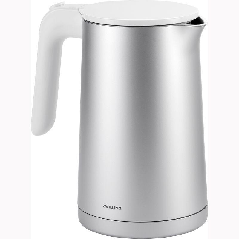 Silver 1-Liter Stainless Steel Cordless Electric Kettle