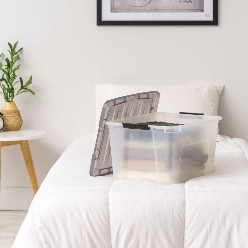IRIS USA, Inc. Plastic Storage Box with Latching Lid in Clear