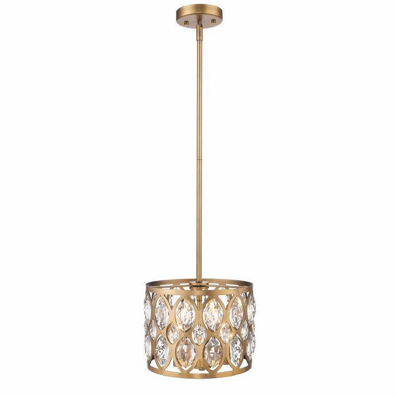 Heirloom Brass Crystal-Inspired 3-Light Chandelier