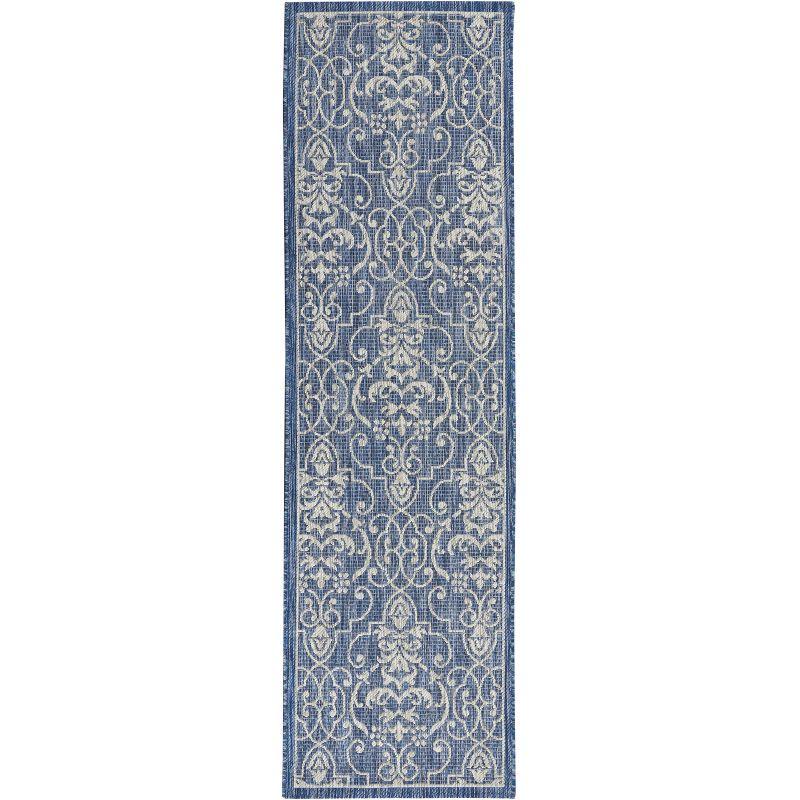 Nourison Garden Party GRD04 Indoor/outdoor Area Rug - Denim 2'2" x 7'6"