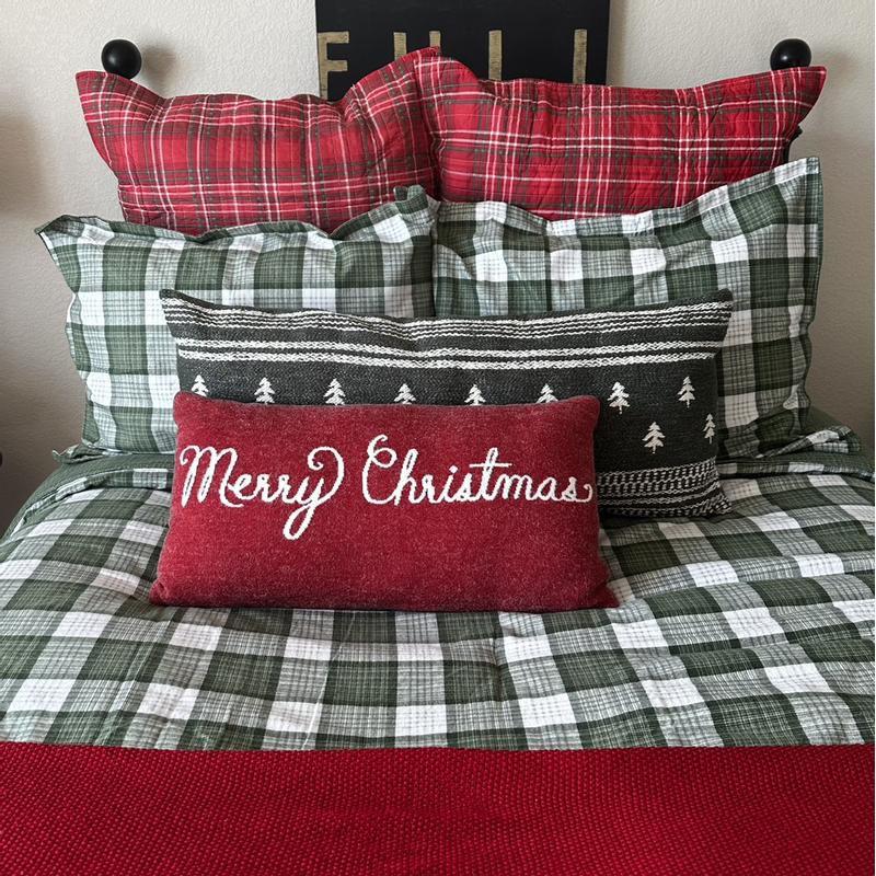 Yuletide Holiday Euro Sham Set of 2 Red - Levtex Home