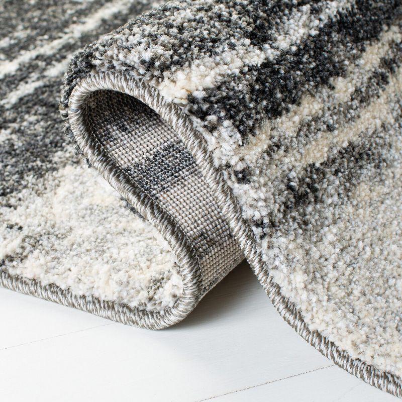 Retro RET2693 Power Loomed Indoor Area Rug - Dark Grey/Light Grey - 8'x8' - Safavieh.
