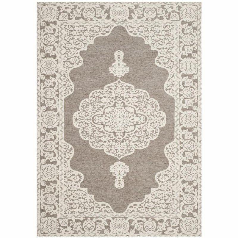 Marbella Light Grey and Ivory Hand-Tufted Wool Area Rug