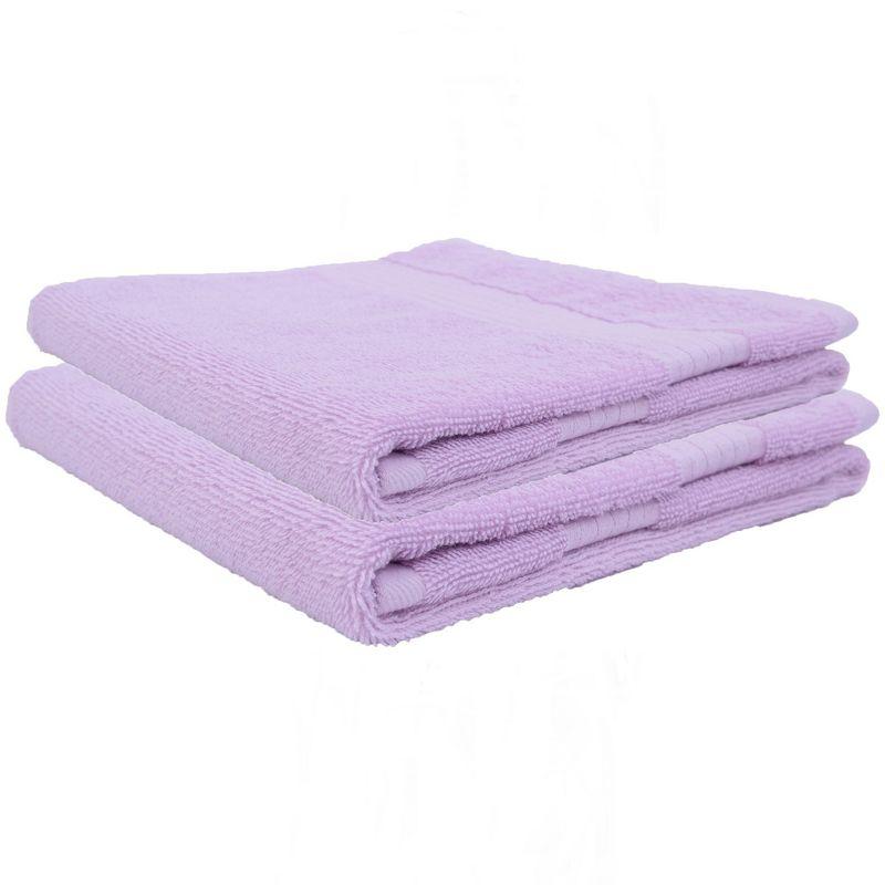 Alpine Swiss 100% Cotton Towel Set 2 Piece Soft and Absorbent 500 GSM Face Towels 13" x 13" Lilac
