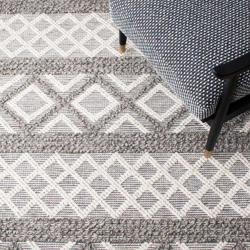 Vermont VRM211 Hand Woven Area Rug - Ivory/Dark Grey - 3'x5' - Safavieh.