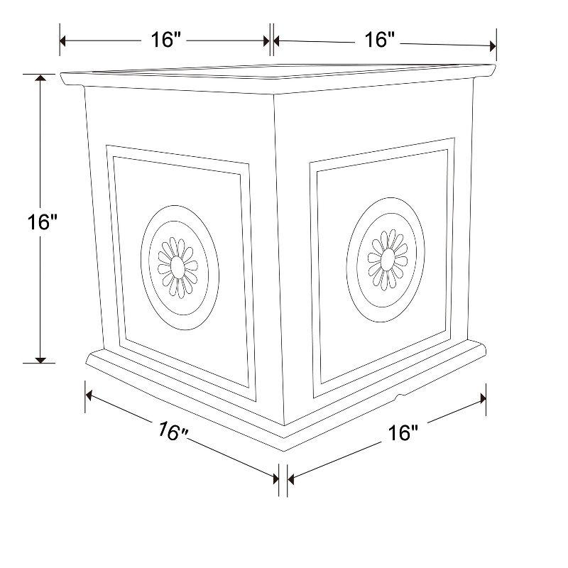 Colony Square Sleek Ivory Planter for Indoor & Outdoor Elegance