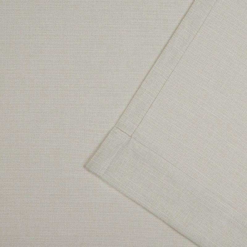Nicole Miller Nicole Miller Faux Linen Slub Textured Hidden Tab/Rod Pocket Top Light Filtering Curtain Panel Pair (Set of 2)