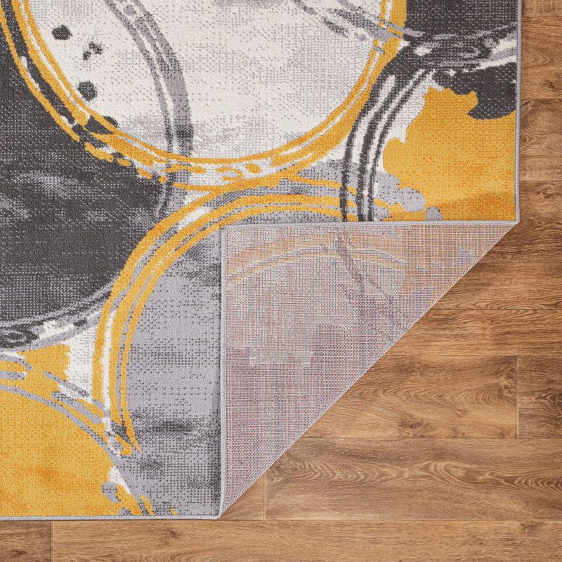 World Rug Gallery Contemporary Modern Circles Area Rug