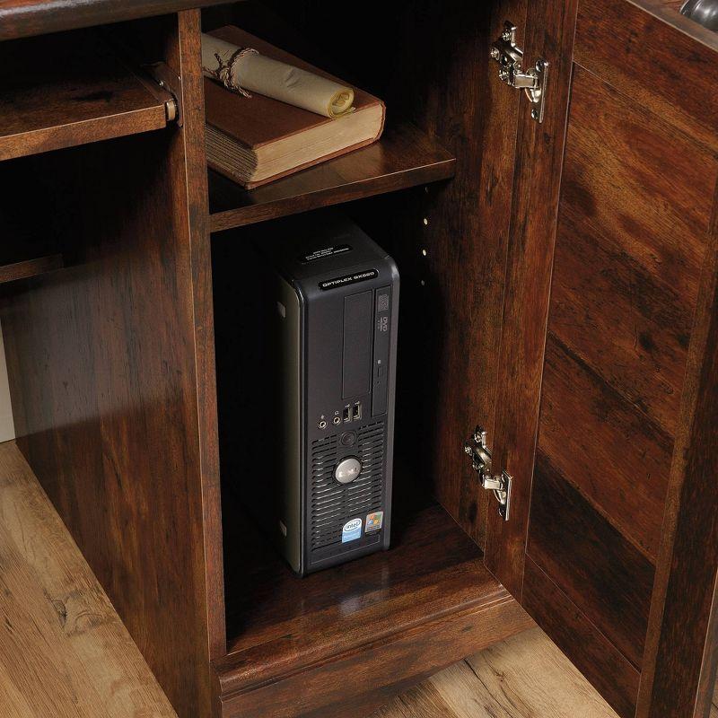 Curado Cherry Wood Computer Desk with Hutch and Storage