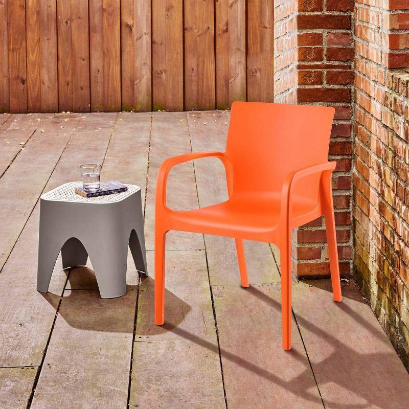 Alissa Resin Stacking Patio Dining Armchair