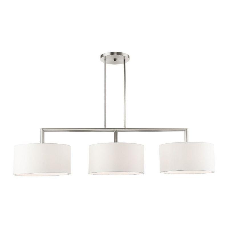 Livex Lighting Meridian 3 - Light Chandelier in  Brushed Nickel