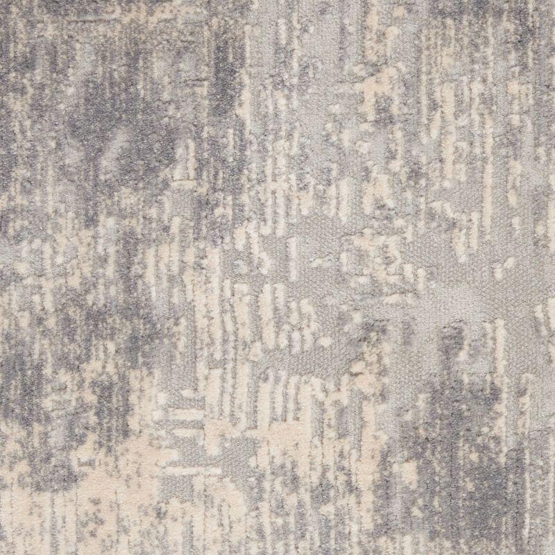 Nourison Rustic Textures Abstract Indoor Area Rug Ivory/Silver 5'3" x 7'3"