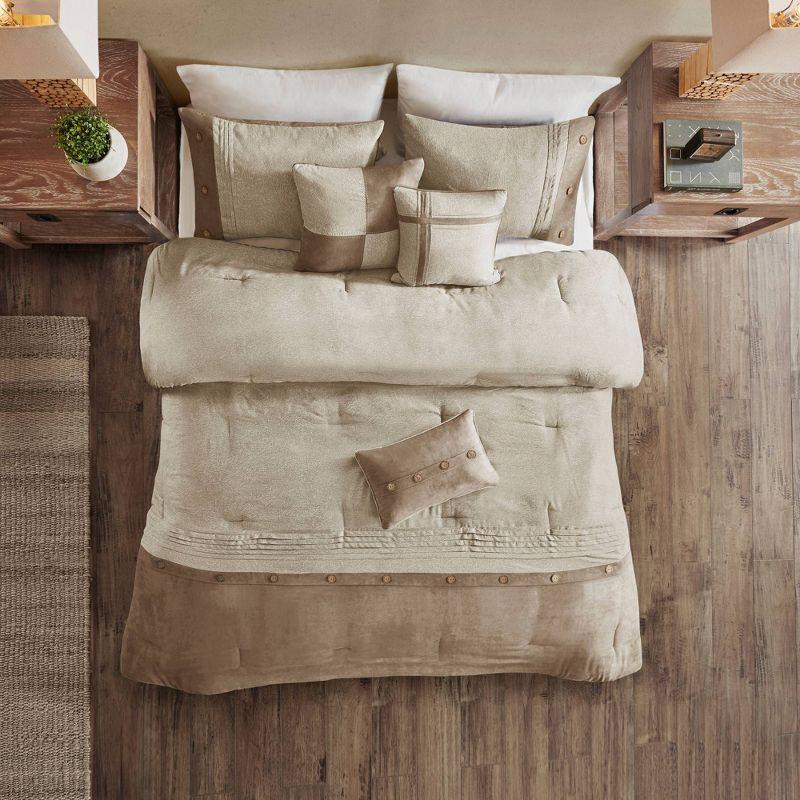 Madison Park Boone 7 Piece Faux Suede Comforter Set
