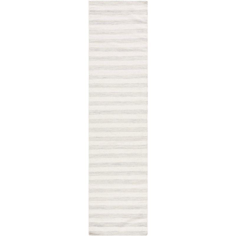 Dhurries DHU575 Hand Woven Runner Rug - Light Blue/Ivory - 2'6"x10' - Safavieh.