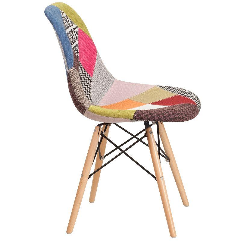 Flash Furniture Elon Series Fabric Chair with Wooden Legs