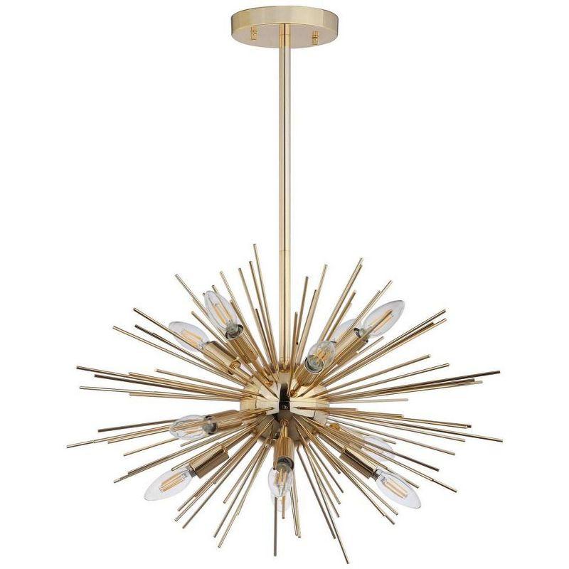 Retro Vibe Gold Sputnik Starburst 24.5" Pendant Light