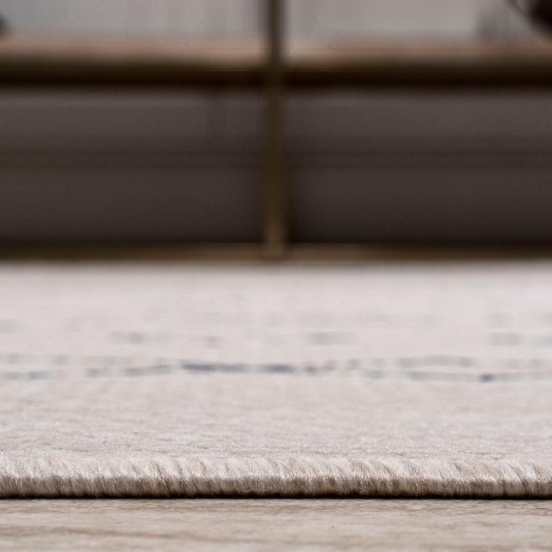 4'x6' Boho Moroccan Indoor/Outdoor Area Rug, Ivory/Navy - JONATHAN Y
